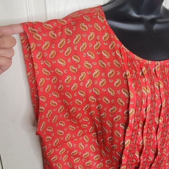 Liz Claiborne paisley pintuck chiffon cami top size 2x - Picture 3 of 6